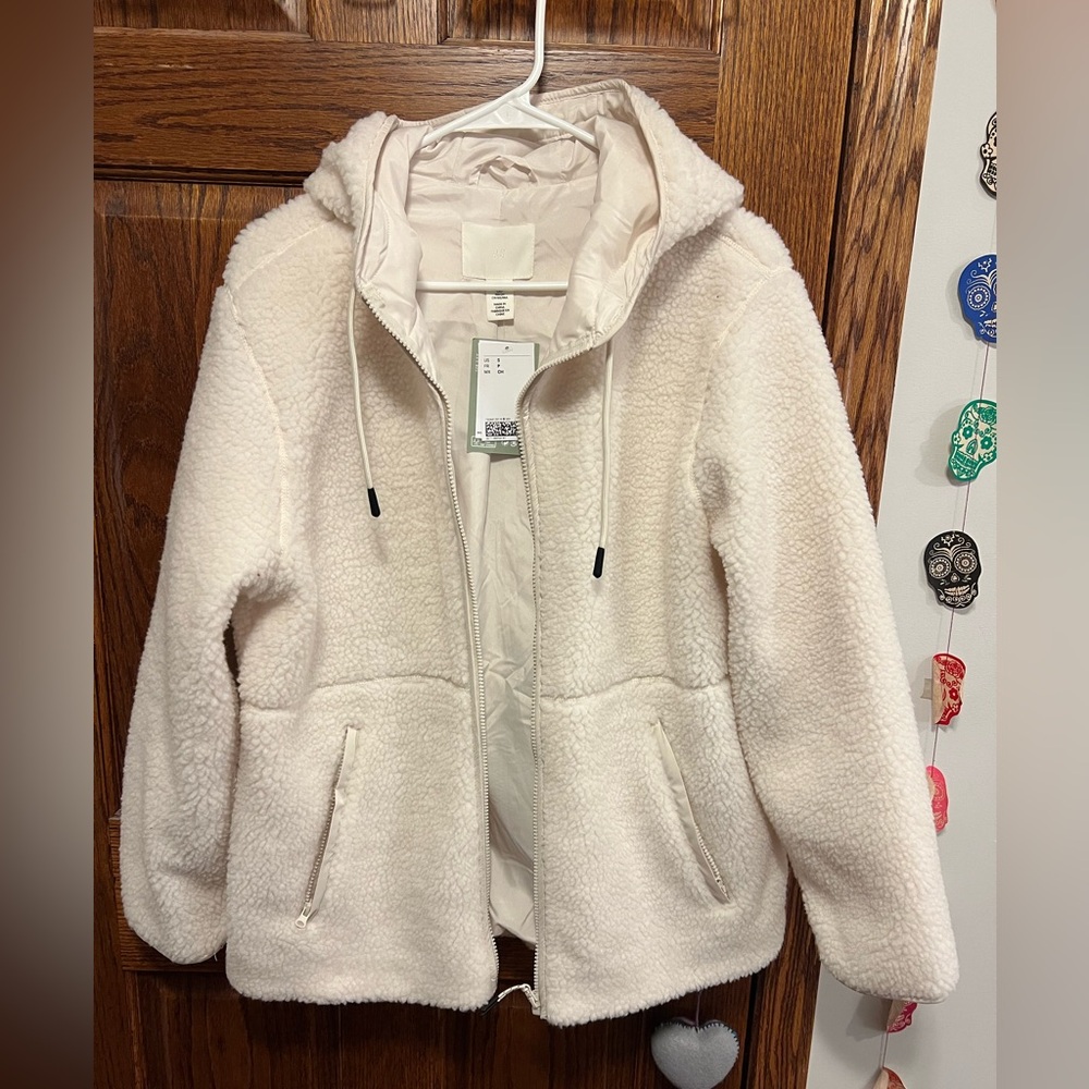 H&M Hooded Teddy Fleece Jacket